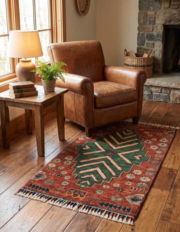 1' 9 x 3' 2 Hand Knotted Ariana Ziegler Rug