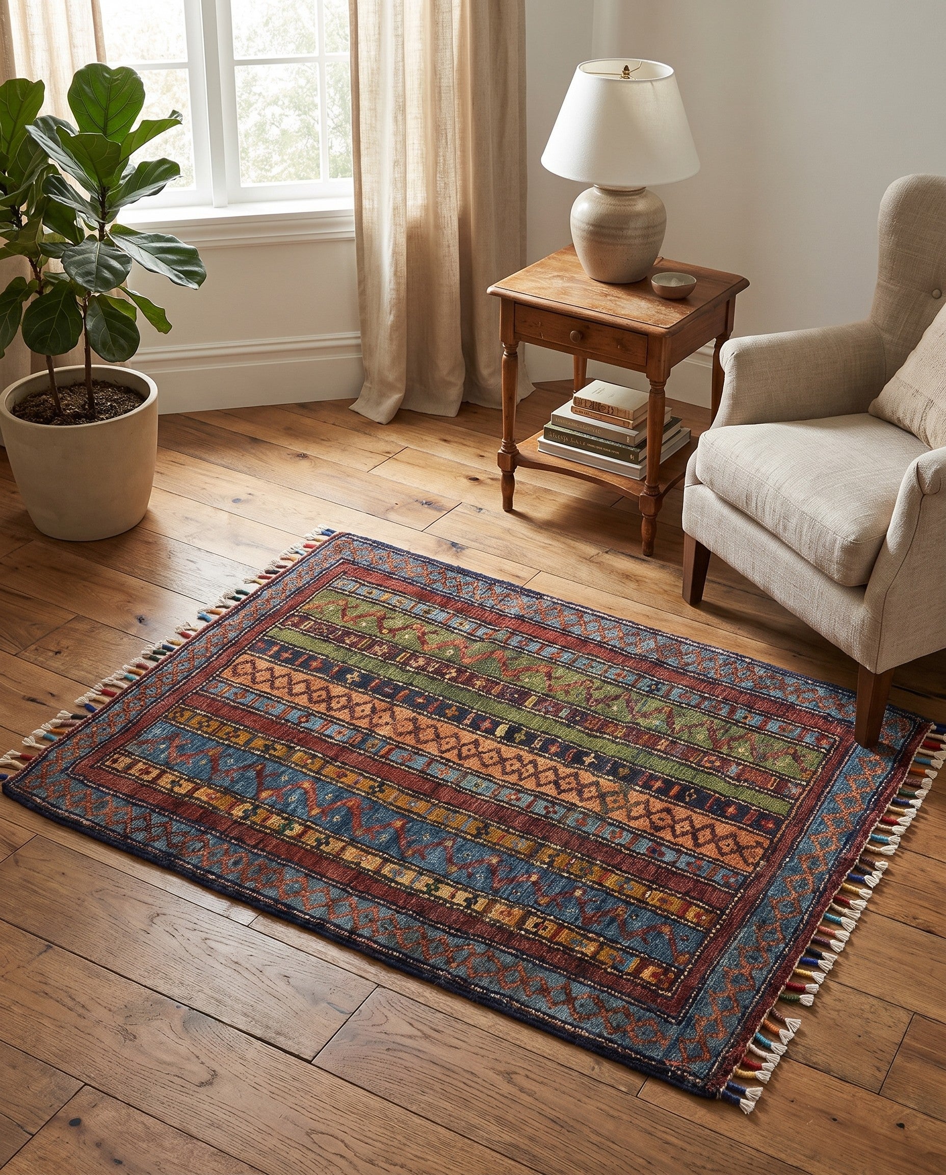 1' 10 x 3' 3 Hand Knotted Ariana Ziegler Rug