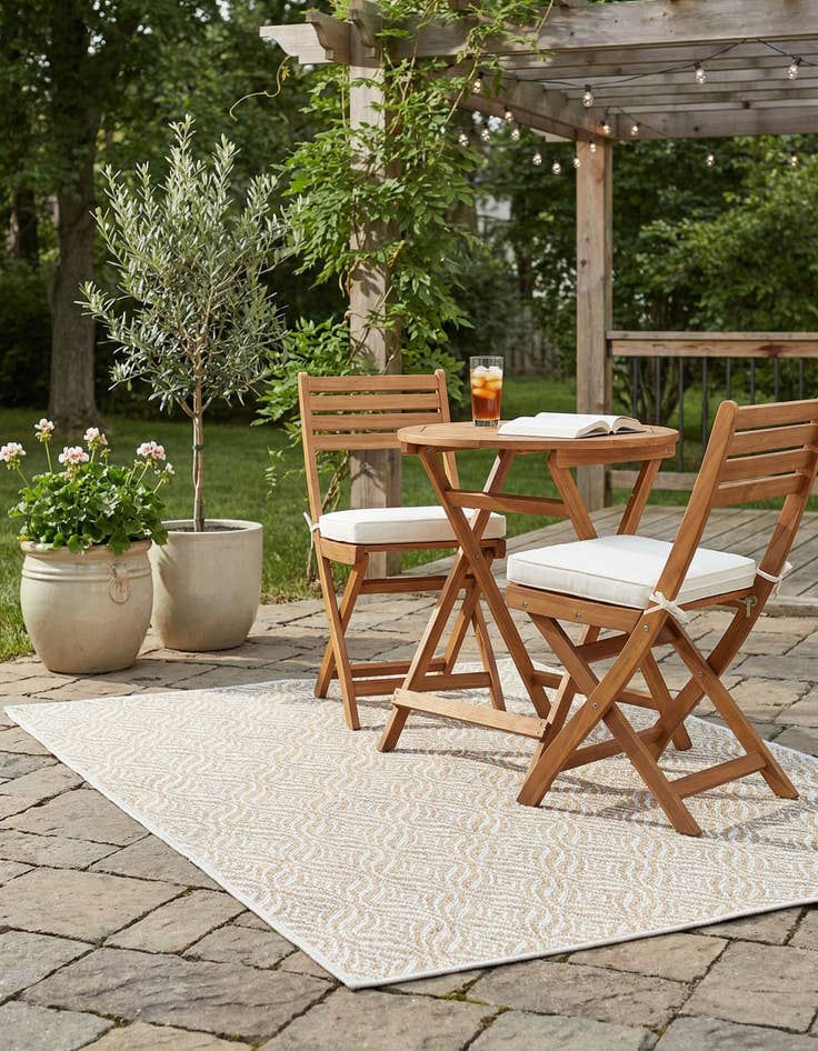 Detail image of 3' x 5' 3 Washable Trellis Indoor / Outdoor Rug