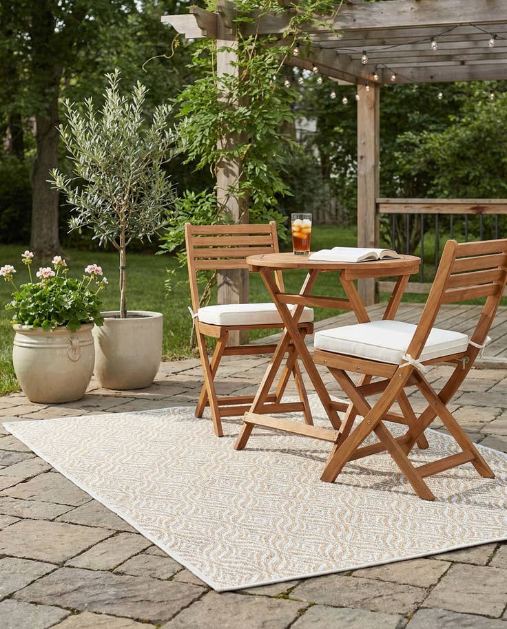 Detail image of 3' x 5' 3 Easy-Clean Lattice Indoor / Outdoor Rug