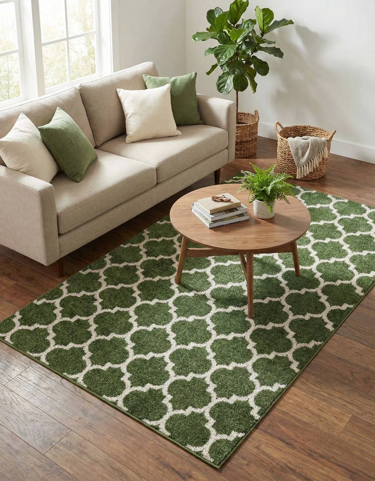 Detail image of 5' 3 x 8' Trellis Rug