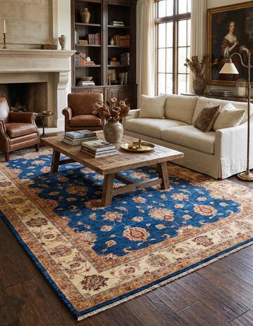 6' 11 x 9' 10 Hand Knotted Ziegler Rug