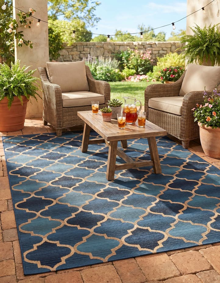 5' 3 x 8' Easy-Clean Lattice Indoor / Outdoo...