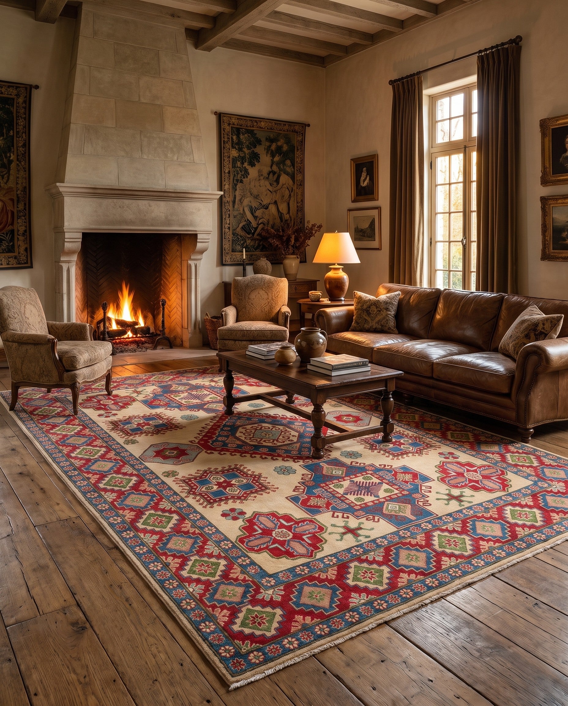 8' 1 x 11' 7 Hand Knotted Kazak Rug