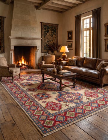 8' 1 x 11' 7 Hand Knotted Kazak Rug