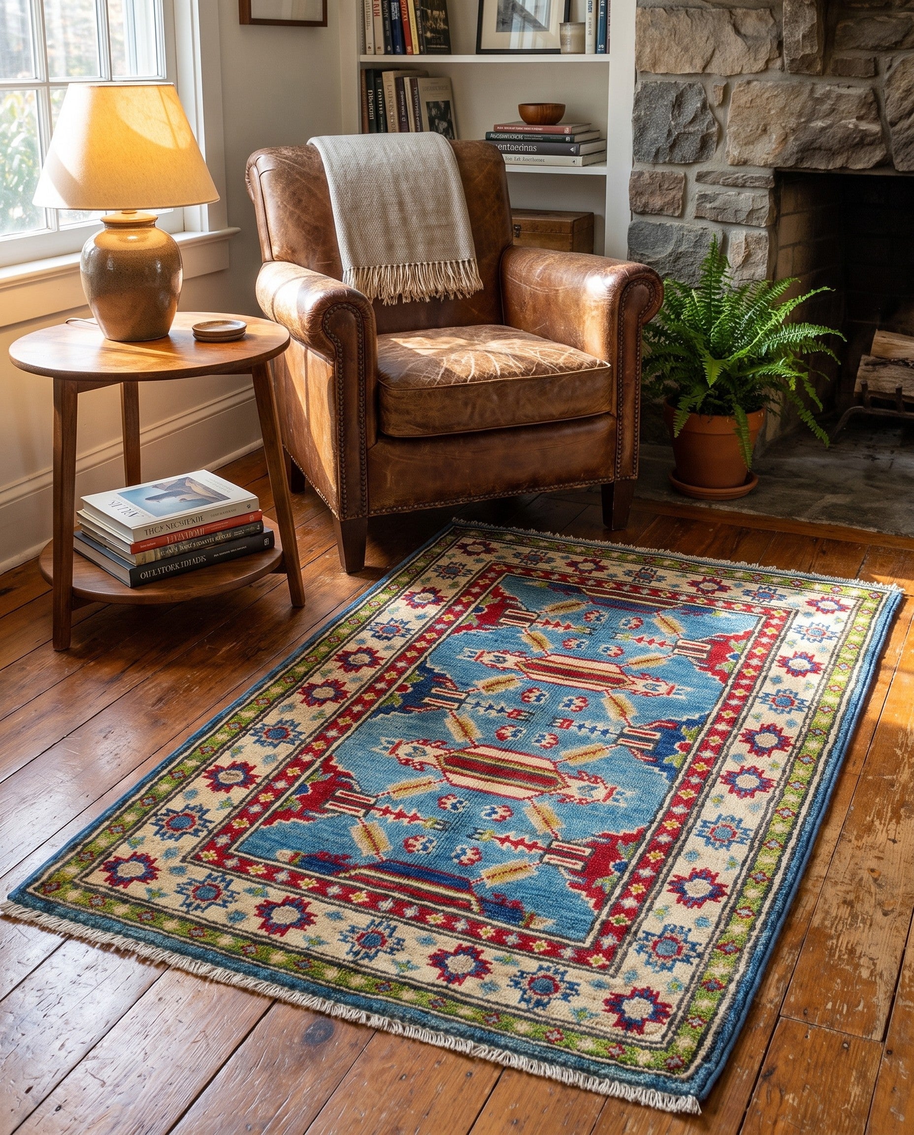 2' x 3' Hand Knotted Kazak Rug