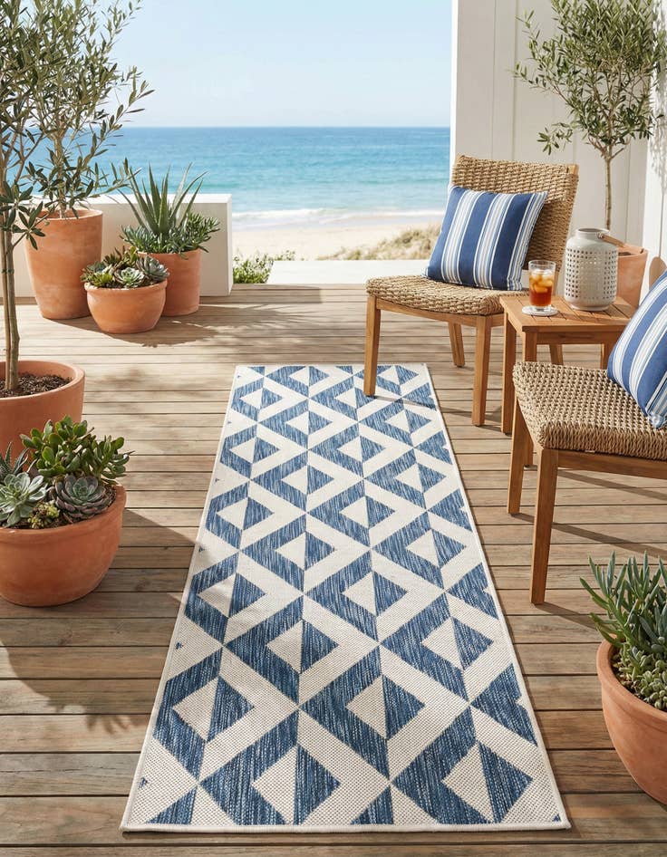 Detail image of 2' x 6' Washable Jill Zarin Napa Indoor / Outdoor Runner Rug