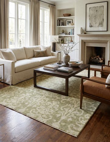 4' x 5' 9 Hand Knotted Over-Dyed Ziegler Rug