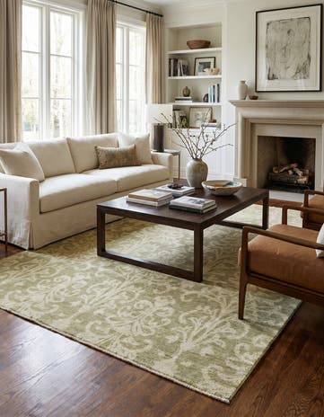 4' x 5' 9 Hand Knotted Over-Dyed Ziegler Rug