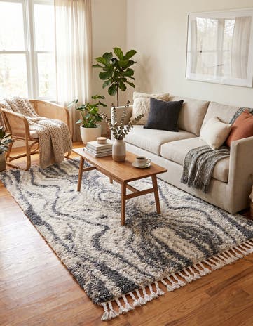 Gray Athena Shag Rug