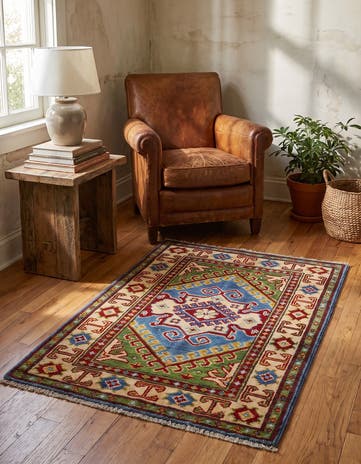 2' 2 x 3' 2 Hand Knotted Kazak Rug