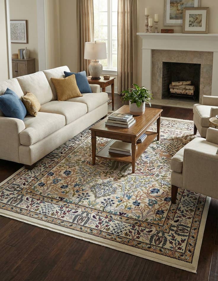 Detail image of  7' 10 x 10' Nain Design Rug