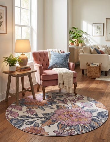 100cm x 100cm Blossom Round Rug