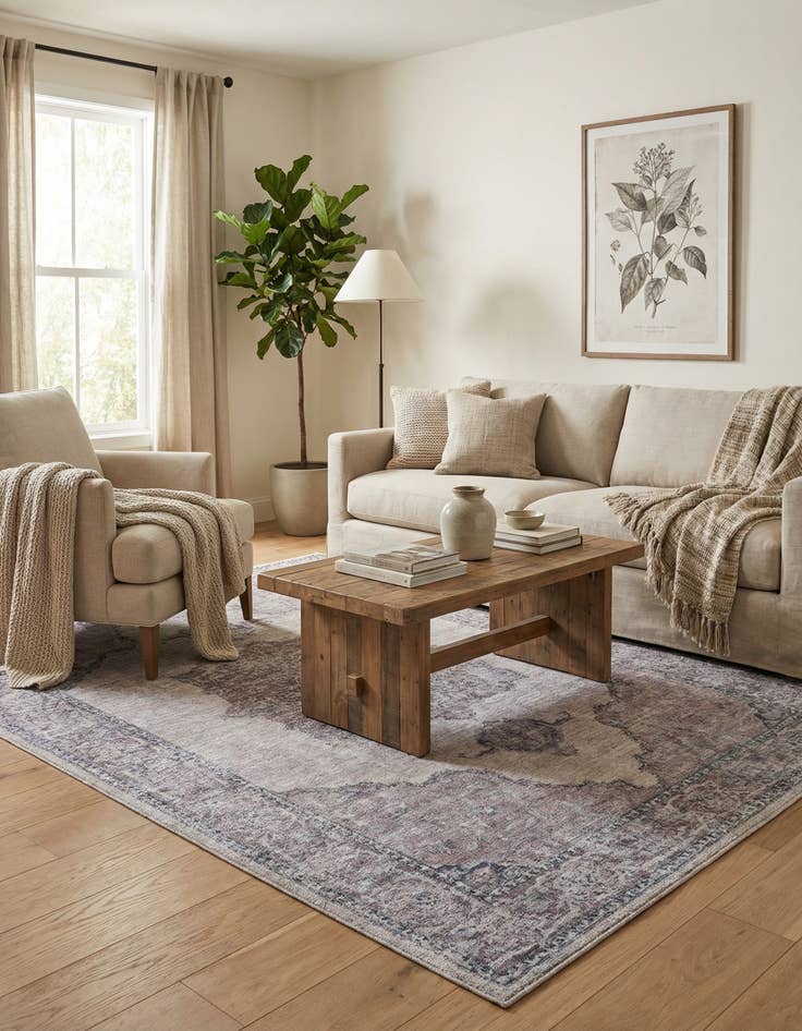 Detail image of 5' 3 x 8'  Washable Mangata Rug