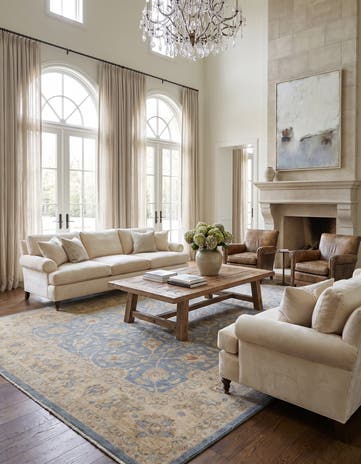 9' 9 x 13' 10 Hand Knotted Ziegler Rug
