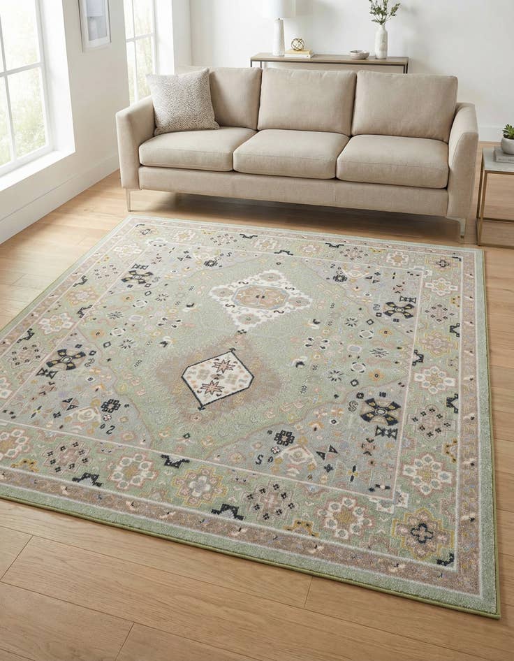 Detail image of 7' 10 x 7' 10 Kamala Washable Square Rug
