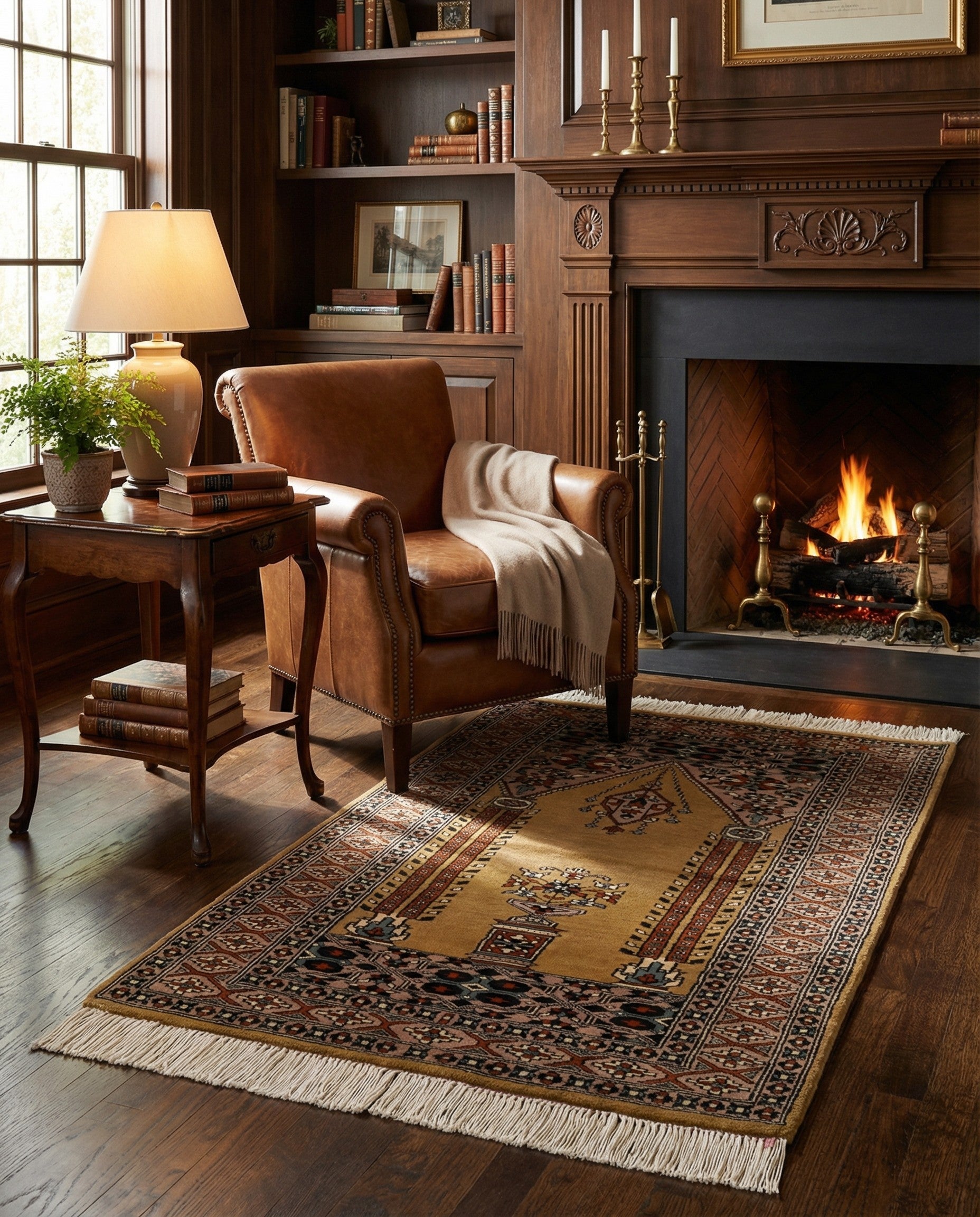 2' 7 x 4' 4 Hand Knotted Bokhara Wool Rug