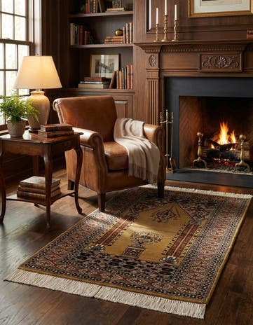 2' 7 x 4' 4 Hand Knotted Bokhara Wool Rug