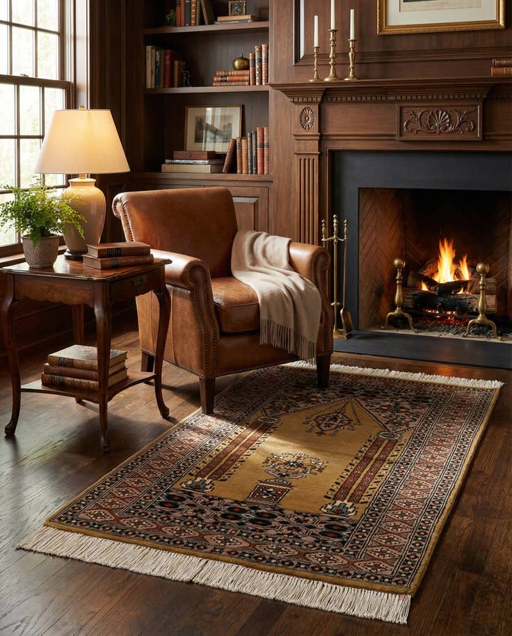 Detail image of 2' 7 x 4' 4 Hand Knotted Bokhara Wool Rug