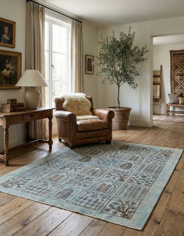 4' 6 x 5' 7 Hand Knotted Ultra Vintage Persian Wool Rug