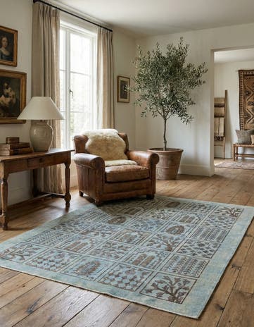 4' 6 x 5' 7 Hand Knotted Ultra Vintage Persian Wool Rug