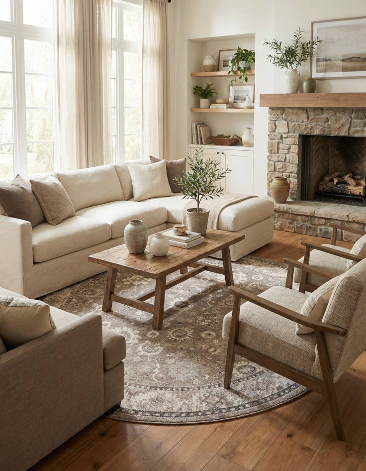 Detail image of 10' x 10' Carrington Round Rug