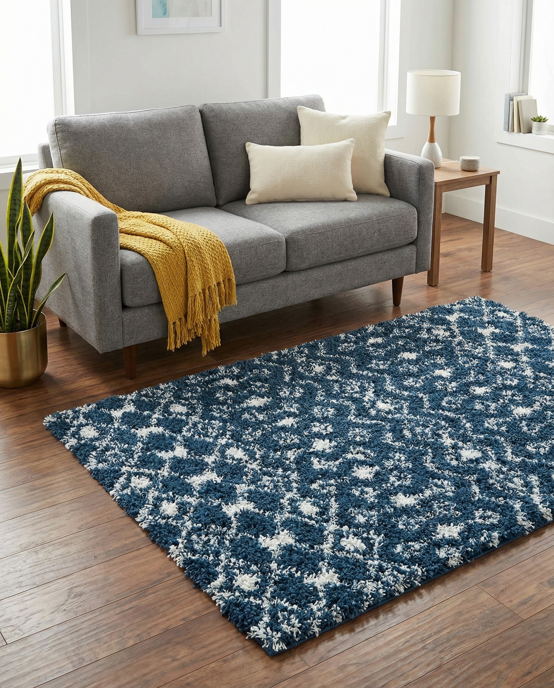 4' x 6' Moroccan Trellis Shag Rug