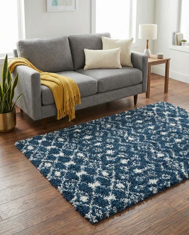  4' x 6' Moroccan Trellis Shag Rug