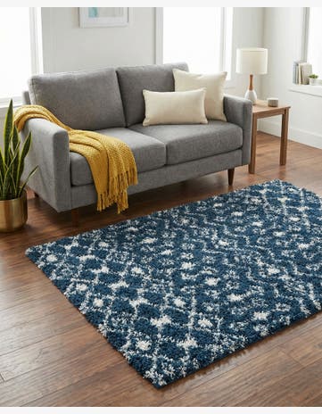 4' x 6' Moroccan Trellis Shag Rug