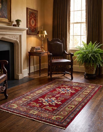 2' 7 x 4' 4 Hand Knotted Kazak Rug