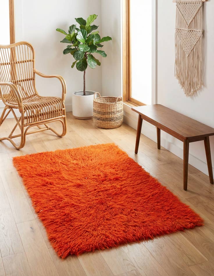 Detail image of 3' 2 x 5' 3 Hand Knotted Moroccan Wool Rug