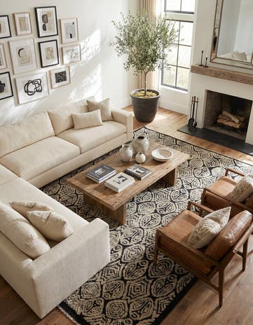 8' x 10' 4 Hand Knotted Darya Wool Rug