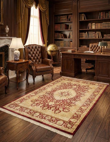 3' 3 x 4' 11 Ghom Silk Rug