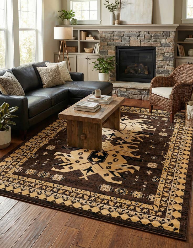 Detail image of  7' 10 x 10' Heris Rug