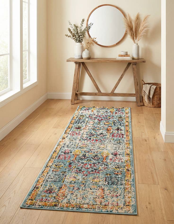 Detail image of 2' x 6' 9 Washable El Paso Runner Rug