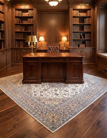 8' 2 x 8' 6 Tabriz Wool Square Rug