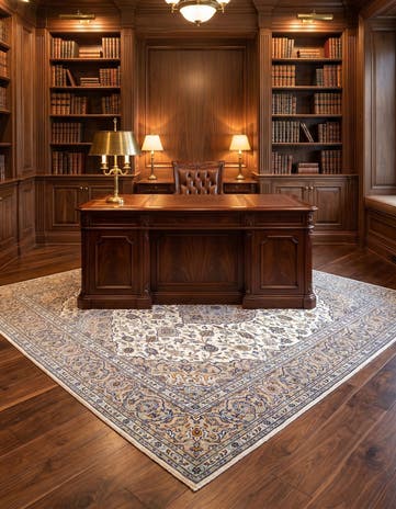 8' 2 x 8' 6 Tabriz Wool Square Rug