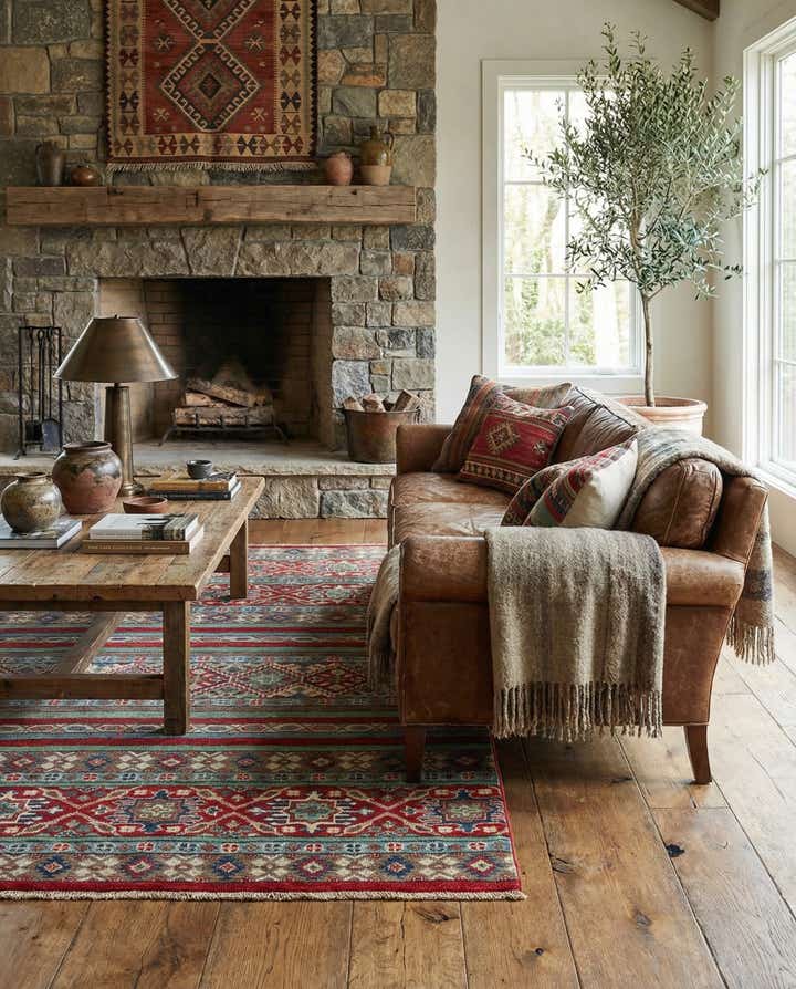 3' 10 x 5' 10 Hand Knotted Kazak Rug