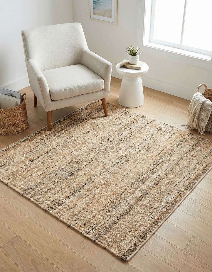 4' 1 x 4' 1 Hand Woven Palm Beach Jute Square ...