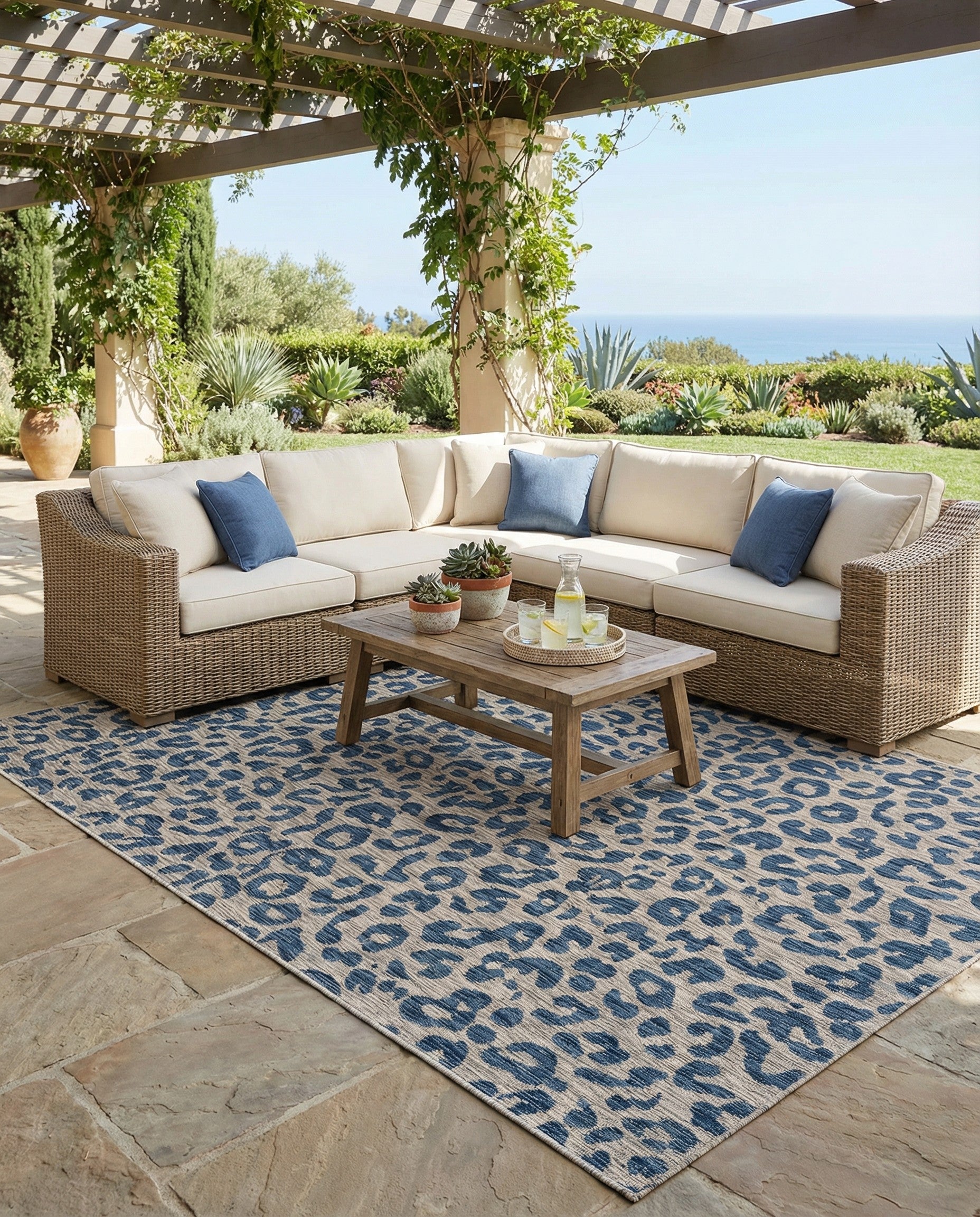 Primary image 9' x 12'  Washable Safari Indoor / Outdoor Rug