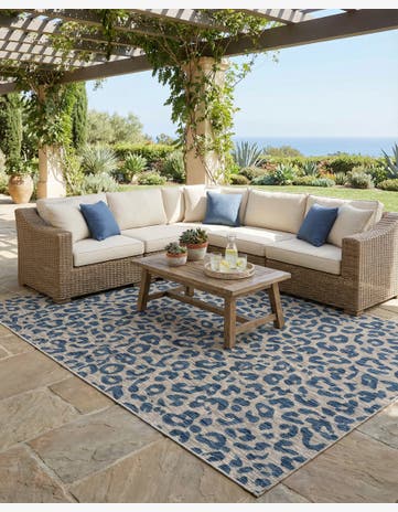 9' x 12' Easy-Clean Safari Indoor / Outdoor Rug