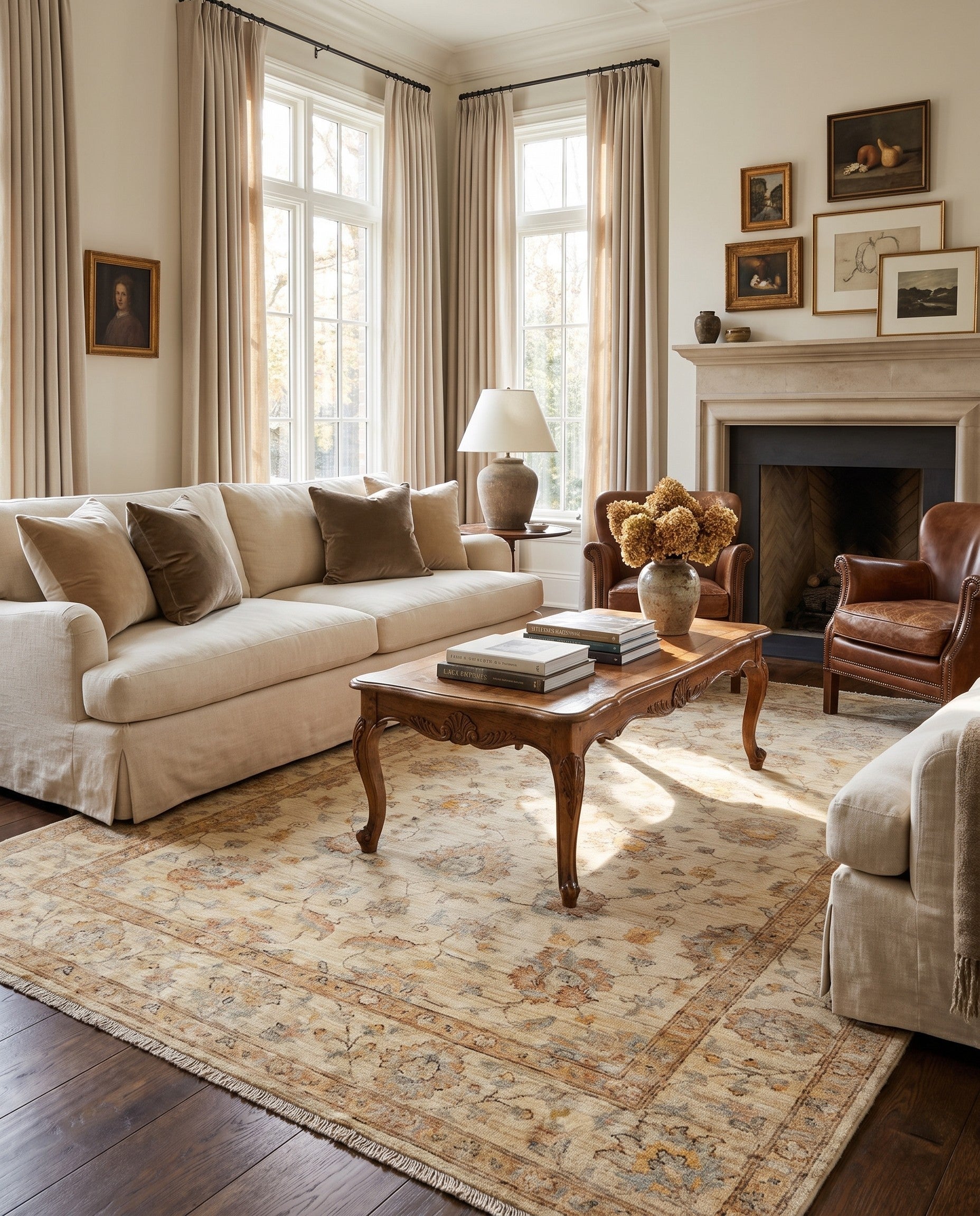6' 3 x 9' Hand Knotted Ziegler Rug