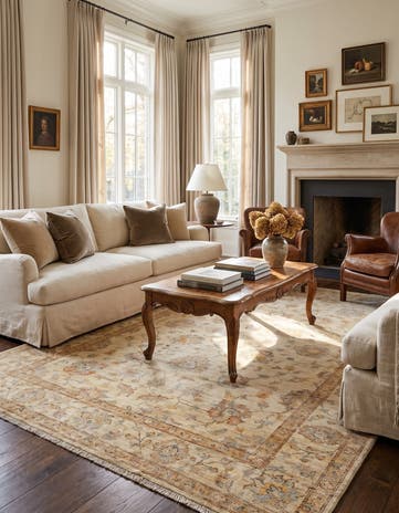 6' 3 x 9' Hand Knotted Ziegler Rug