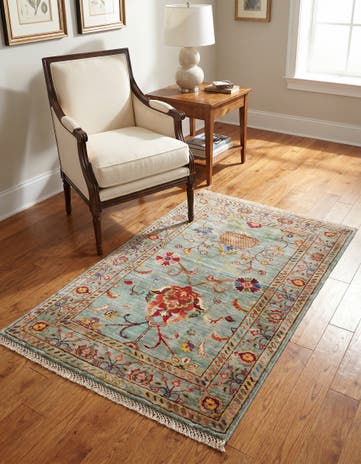 2' 8 x 4' Hand Knotted Ariana Ziegler Rug