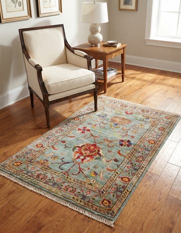 2' 8 x 4' Hand Knotted Ariana Ziegler Rug