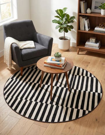 Black SoHo Round Rug