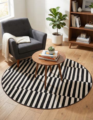 Black SoHo Round Rug
