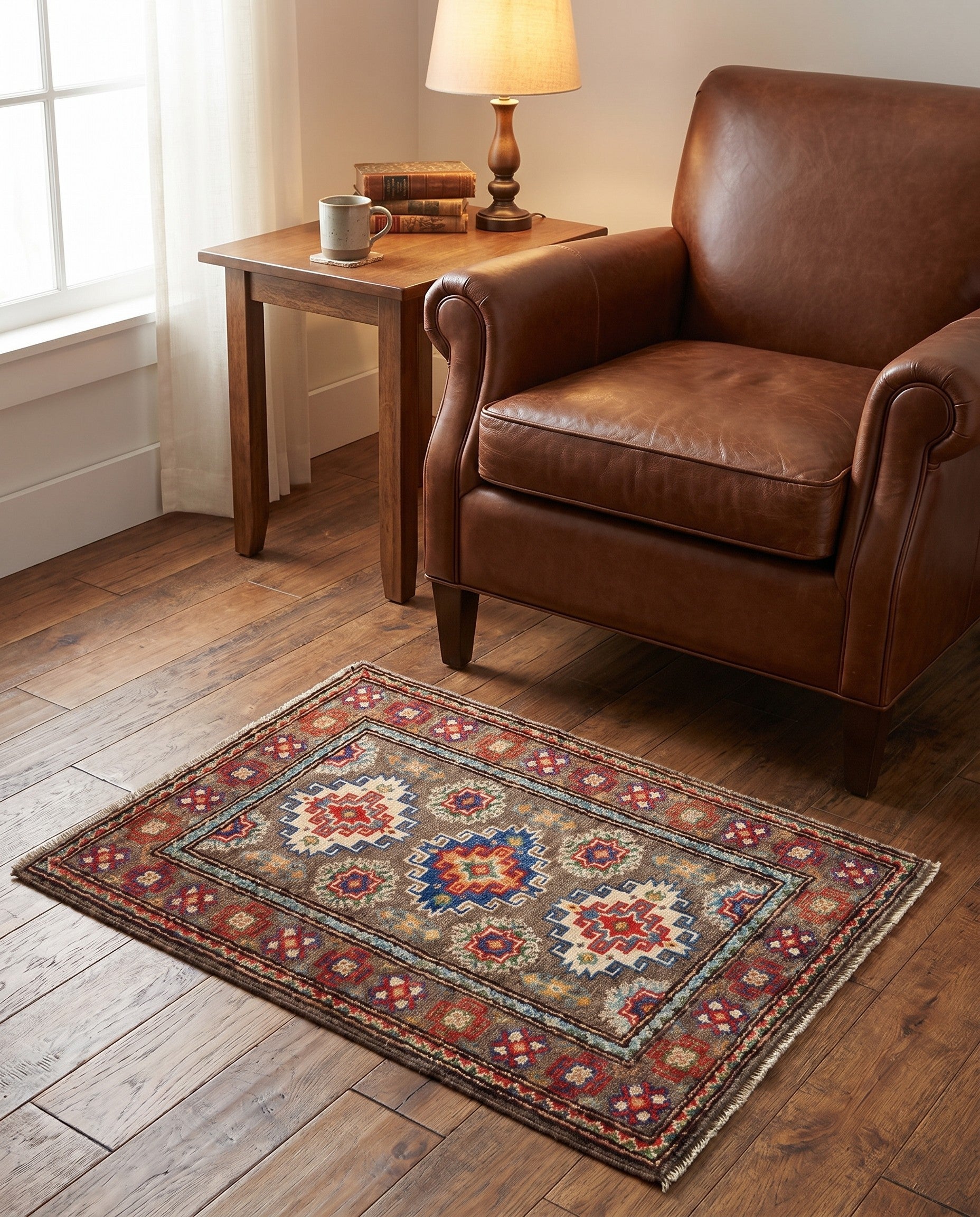 2' x 2' 10 Hand Knotted Kazak Rug