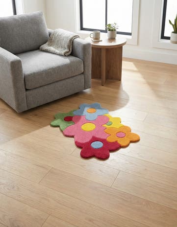 2' 2 x 3' 1 Happy Rugs Fluffy Flowers Wool