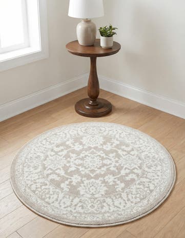 Light Gray Charlotte Round Rug